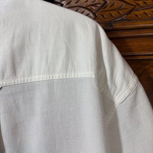 Ralph Lauren Chaps White 100% Cotton Crest Pocket Short Sleeve Button Down Shirt - Picture 8 of 12